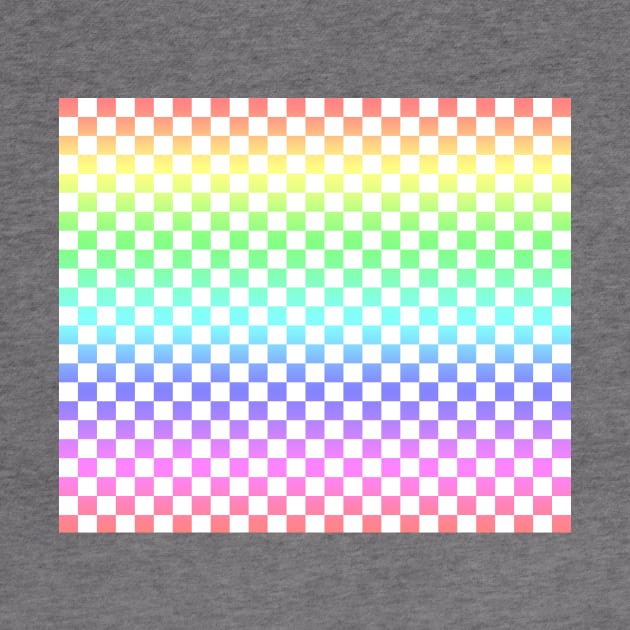 White checkered Rainbow Ombre by saradaboru